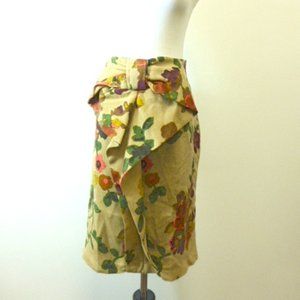 EVA FRANCO gold floral SKIRT M